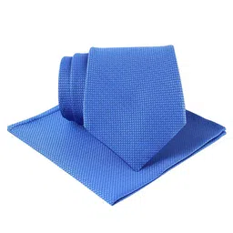 kavove KOVOVE Men Blue Polka Dot Printed Tie & Pocket Square image 5