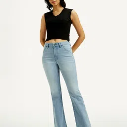 levi's Women's Redloop 726 Light Indigo Flared Fit High Rise Jeans-picture-28