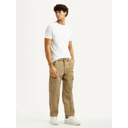 levi's Men's Khaki Overdyed Tapered Fit Mid Rise Cargo Trousers-picture-31