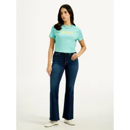 levi's Women's 726 Navy Blue Flared Fit High Rise Jeans-picture-28