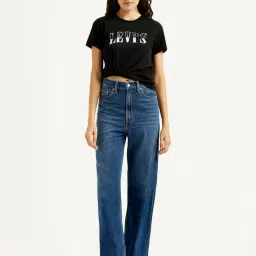 levi's Women's Dark Blue Loose Fit High Rise Jeans-picture-38