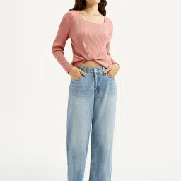 levi's Women's 94 Light Blue Baggy Fit Mid Rise Jeans image 1