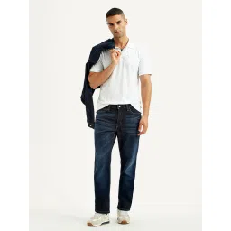 levi's Men's 541 Dark Blue Regular Tapered Fit Mid Rise Jeans-picture-13