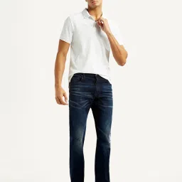 levi's Men's 517 Dark Blue Bootcut Fit Mid Rise Selvedge Jeans-picture-30