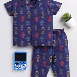 Clt.s Kids Conversational Printed Pure Cotton Night Suit-picture-48