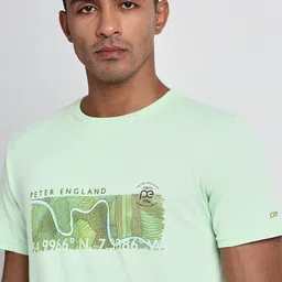 Peter England Casuals Typography Printed Slim Fit T-shirt image 2