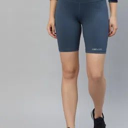 JUMP USA Women Blue Solid Slim-Fit Short Tights-picture-25