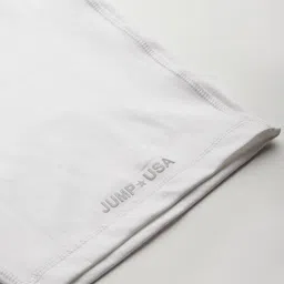 JUMP USA Men White Solid Rapid Dry-Fit Training Short Tights image 5