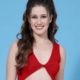 Oomph! Ribbed V-Neck Bralette Crop Top-picture-12