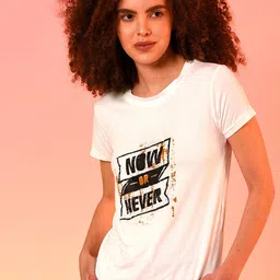 Campus Sutra White Cotton Printed Casual Top-picture-30