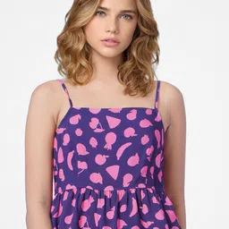 ONLY Purple Floral Print Top image 1