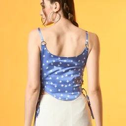 fuchsia PRETTY LOVING THING Geometric Printed Shoulder Straps Top image 5