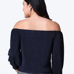Popwings Off-Shoulder Puff Sleeves Bardot Top image 5