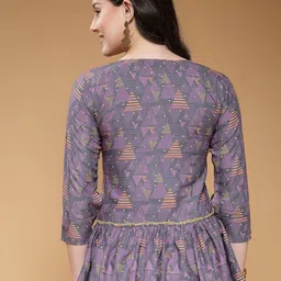 Indibelle Geometric Print Shirt Style Top image 4