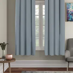 RRC Grey 2 Pieces Black Out Window Curtain-picture-31