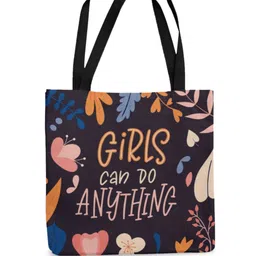 THEYAYACAFE Typography Printed Structured Tote Bag-picture-34