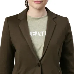 Enamor Button Closure Full Sleeve Hip Length Sports Blazer For Women - A903 image 2