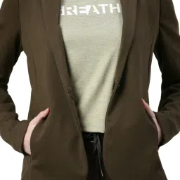 Enamor Button Closure Full Sleeve Hip Length Sports Blazer For Women - A903 image 3