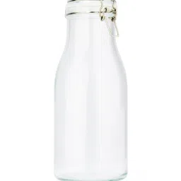 NATURALLY YOURS Clear 1000ml Round Glass Storage Jars with Airtight Glass Lids-picture-14