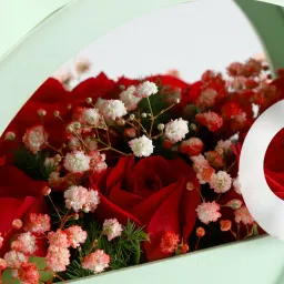 Ravishing Red Roses Moon Basket image 4