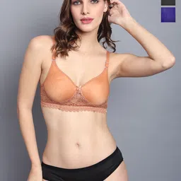 PIBU Pack Of 3 Mid-Rise Cotton Bra & Panty Lingerie Set-picture-42