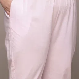 Readiprint Fashions Plus Size Embroidered Pure Cotton Kurta with Palazzos & Dupatta image 3