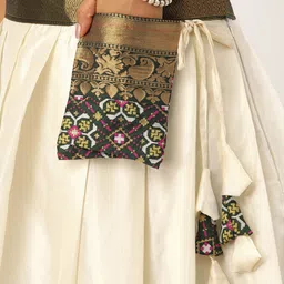 Fabcartz Zari Unstitched Lehenga & Blouse With Dupatta image 5