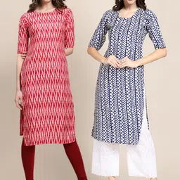 7threads KALINI Women Pack of 2 Crepe Kurta image 1