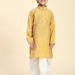 Pro-Ethic STYLE DEVELOPER Boys Self Designed Regular Kurta With Dhoti Pants-picture-7