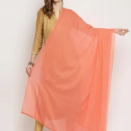 Dupatta Bazaar Peach-Coloured Pure Cotton Dupatta-picture-18