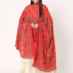 Moda Chales Ethnic Motifs Embroidered Dupatta with Mirror Work-picture-32