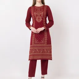 KEIKO Ethnic Motifs Woven Design Acrylic Kurta-picture-11