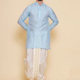 Sethukrishna Self Design Mandarin Collar Thread Work Kurta-picture-31