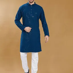 DIVISIVE Men Embroidered Thread Work Kurta-picture-35