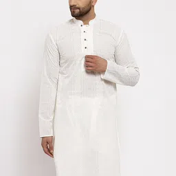 Jompers Men Cream-Coloured Thread Work Kurta-picture-15