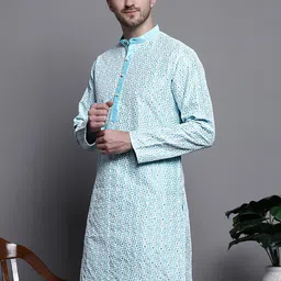 Jompers Floral Embroidered Thread Work Sequinned Straight Kurta-picture-39