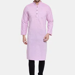 Enchanted Drapes Band Collar Cotton Kurta-picture-19
