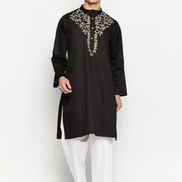 NABIA Men Embroidered Flared Sleeves Thread Work Kurta-picture-31