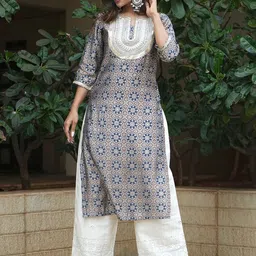 Libas Women Ethnic Motifs Sequinned Yoke Design Kurta-picture-23