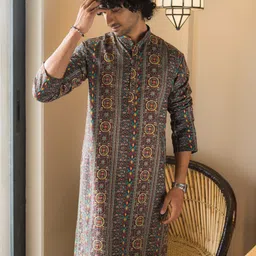 Shasak Men Geometric Printed Kurta-picture-38