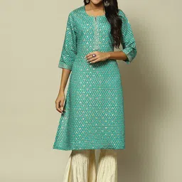 Rangriti Ethnic Motif Printed Straight Kurta-picture-24