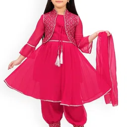 BAESD Girls Embroidered Regular Kurti with Patiala & With Dupatta-picture-38