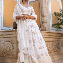 EverBloom Ethnic Motifs Printed Ready to Wear Lehenga & Blouse With Dupatta-picture-46