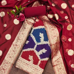 KALINI Ethnic Motifs Woven Design Unstitched Dress Material-picture-25