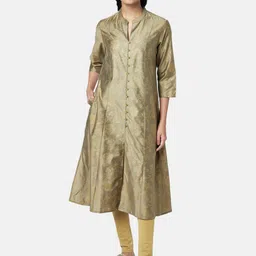 RANGMANCH BY PANTALOONS Women Gold-Toned Ethnic Motifs Kurta-image-51