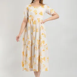 UNIBLISS Floral Printed Fit & Flare Cotton Kurta-picture-38