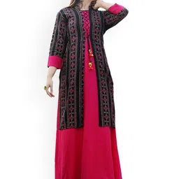 DSS FASHION Mirror Work Anarkali Kurta-image-75