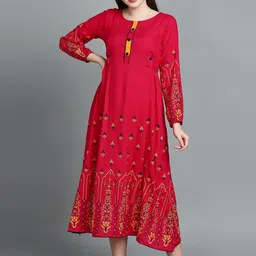 True Shape Ethnic Motif Printed Maternity Anarkali Kurta-picture-14