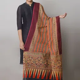 Unnati Silks Striped Pure Cotton Dupatta-picture-29