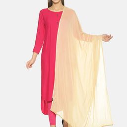 TWIN BIRDS Set Of 2 Solid Dupatta-picture-6